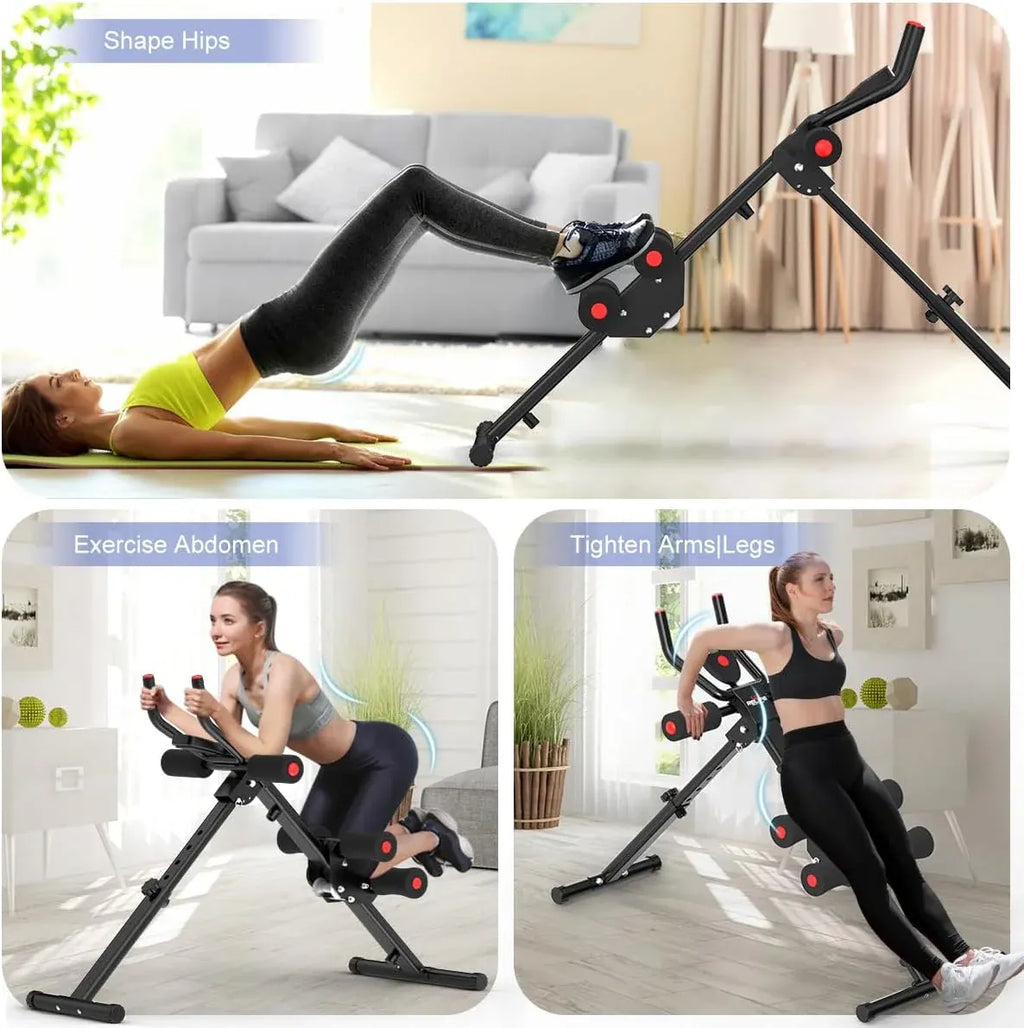 Workout Machine Abdominal Trainer Foldable Ab Cruncher Strength Training Equipment for Home Gym 440 LBS