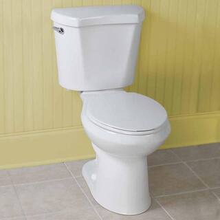 2-Piece 1.28 GPF High Efficiency Single Flush Elongated Toilet in White