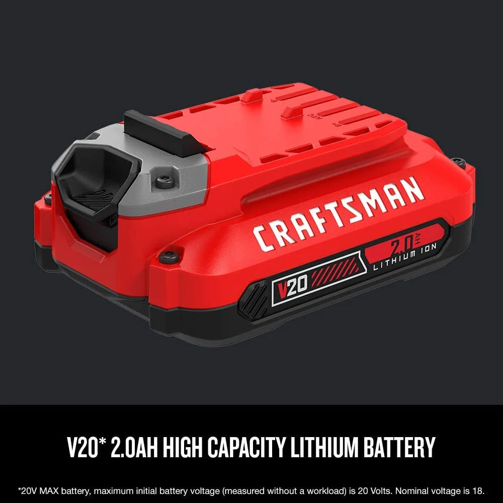 CRAFTSMAN V20 Lithium Ion Battery�� 2.0-Amp Hour�� 2 Pack (CMCB202-2)