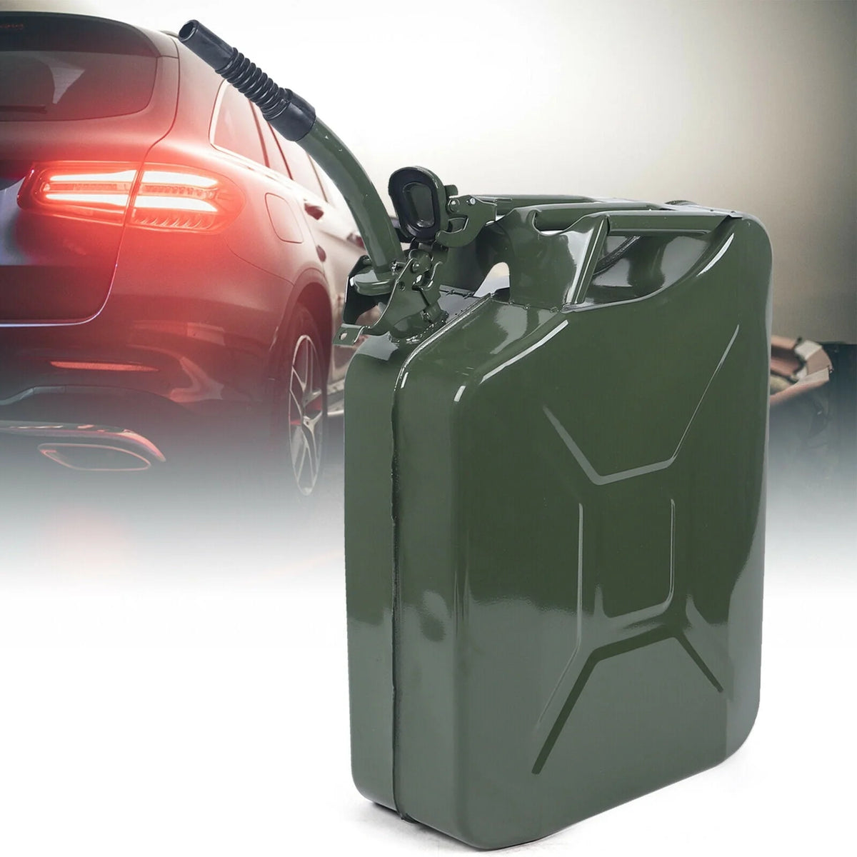 5 Gallon Metal Gas Can Fuel Container Gasoline Refill Tank Emergency Backup Diesel