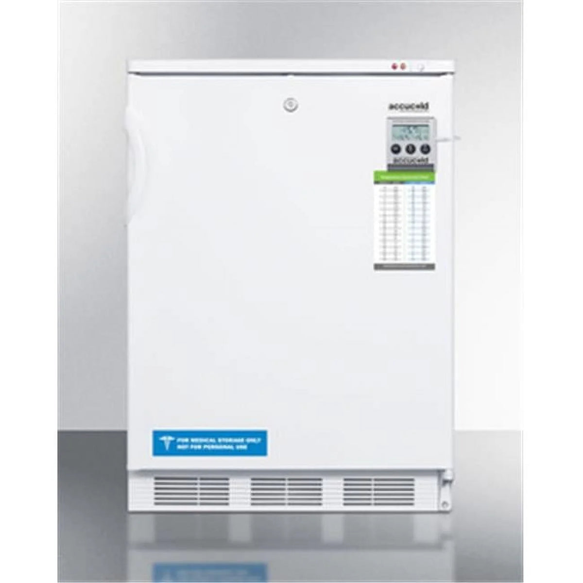 24 in. Built-in -25 deg C Manual Defrost All-Freezer with Lock & Alarm - White