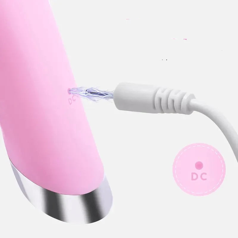 Facial Cleansing Brush with Heated Metal Tip and 5 Vibration Modes, Silicone Bristles
