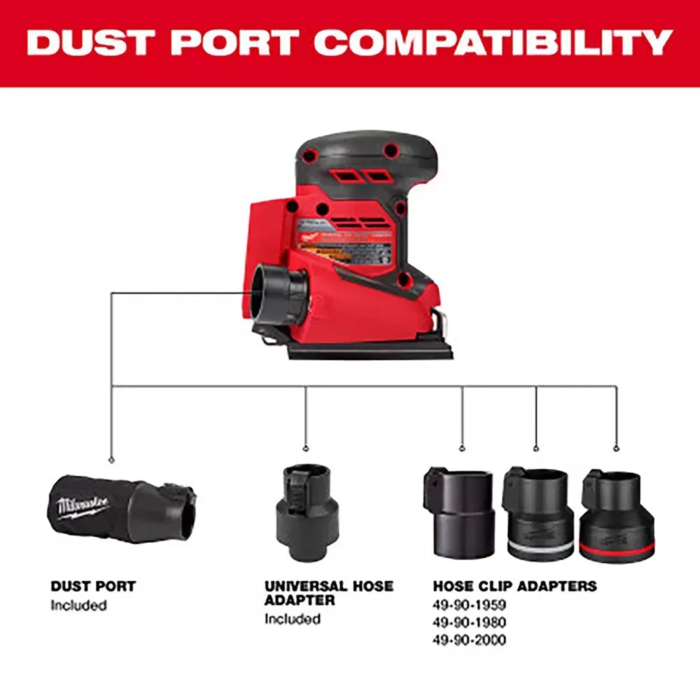 Milwaukee 2649-20 M18 18V 1/4 Cordless Orbital Sheet Sander - Bare Tool