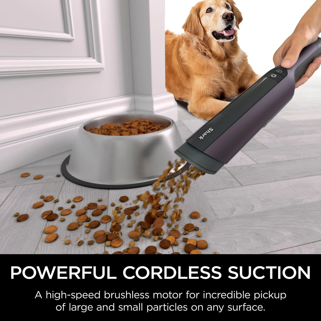 Shark WV410PR WANDVAC Cordless Hand Vacuum, Ultra-Lightweight & Portable with Powerful Suction & Tools for Pets, Designed for Car & Home, Violet