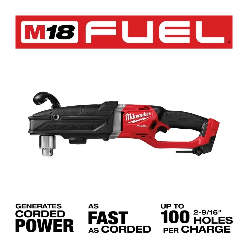 Milwaukee Pre-Sale 2809-20 M18 FUEL 18V 1/2 Inch Super Hawg Right Angle Drill - Bare Tool