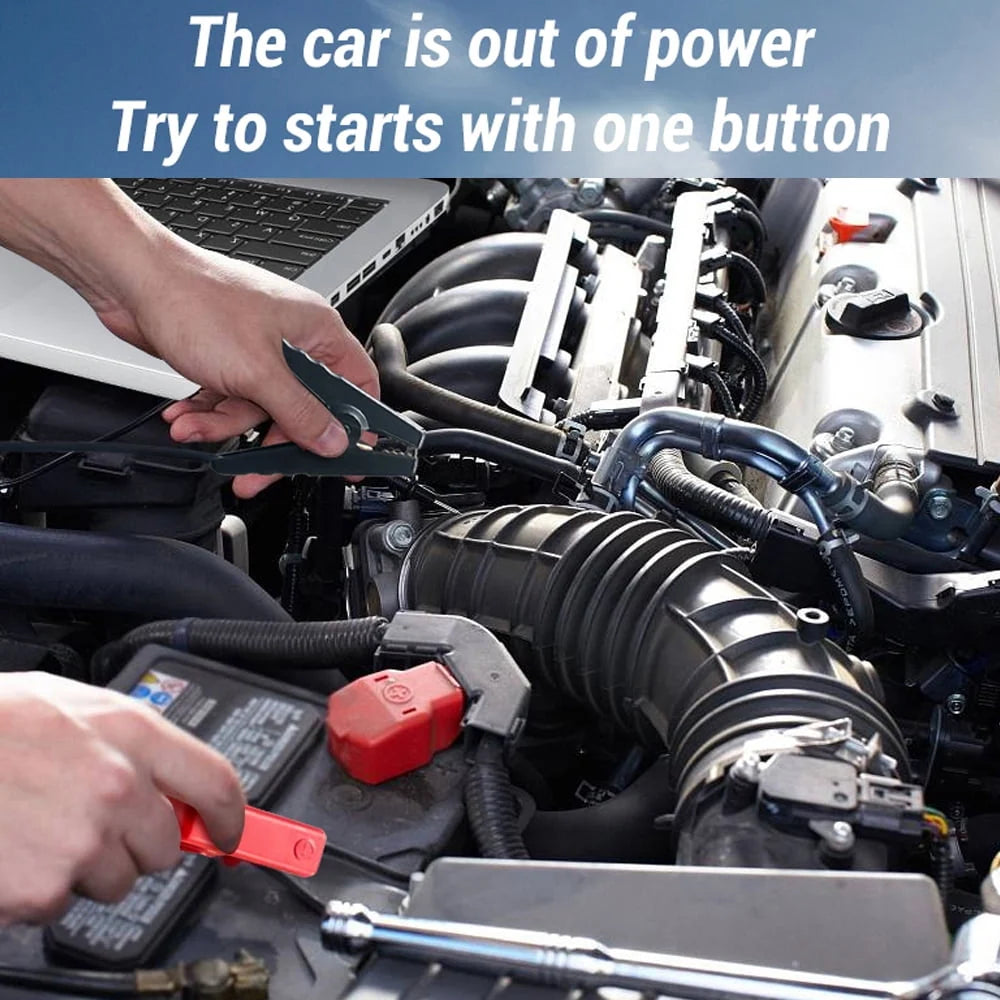 4 in 1 Car Jump Starter with 150PSI Air Compressor 1000A Battery Booster(Up to 5.0L Gases Engines) 7500mAh Power Bank with LED Light