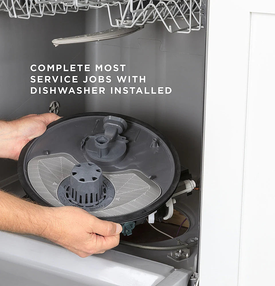 GE - Front Control Built-In Dishwasher with 59 dBA - White