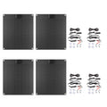 OWSOO 15W*4 5V/12V Solar Panel Car Battery with USB Chain Output Ports Portable Waterproof Trickle Battery & Maintainer for Car Boat Automotive RV Phones, Laptop Camera, 5V Devic