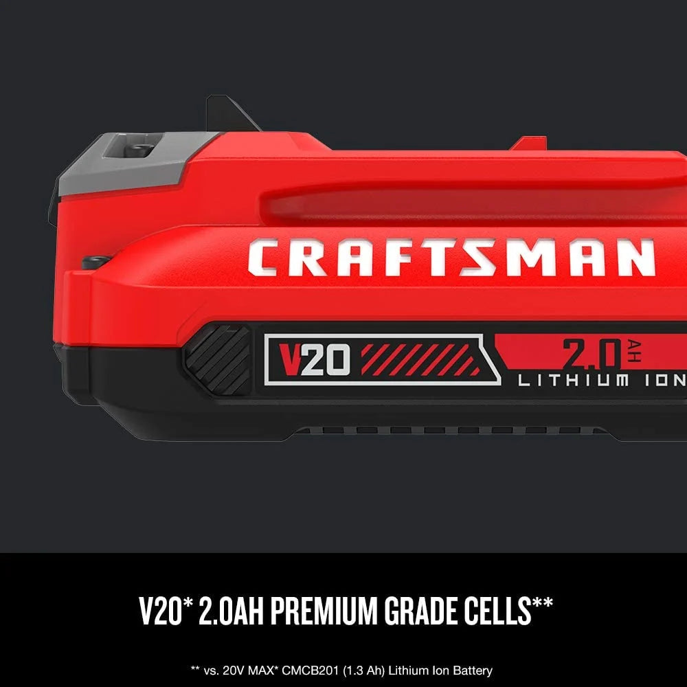 CRAFTSMAN V20 Lithium Ion Battery�� 2.0-Amp Hour�� 2 Pack (CMCB202-2)