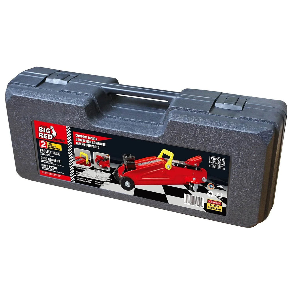 Torin Big Red T82012 2 Ton Hydraulic Trolley Jack with Plastic Case