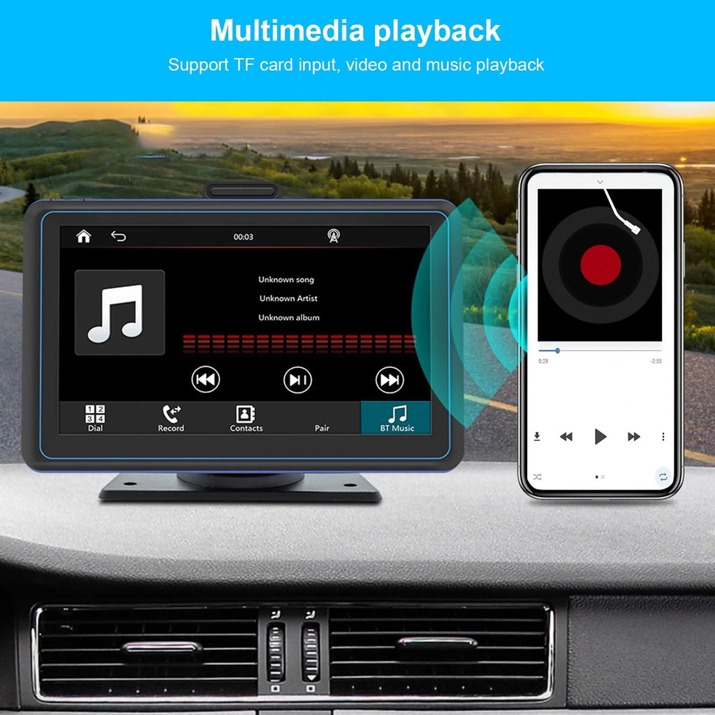 EOnmo Motor Vehicles On Clearance 7-Inch Wireless Portable Screen Car Navigation Intelligent Bluetooth Reverse Rear View Car Mp5 Player