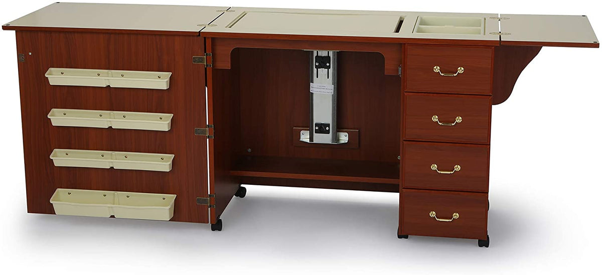 353 Sewing Cabinet with Airlift and Storage, Black