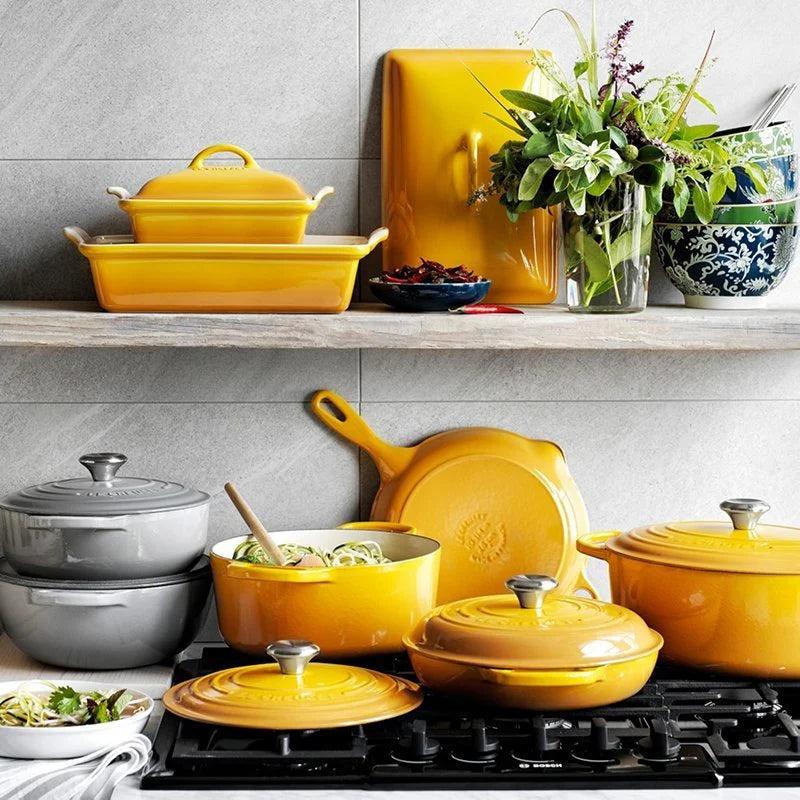 20-piece Signature Cast Iron Cookware Set,10.25 Skillet,1.75-quart Saucepan with Lid