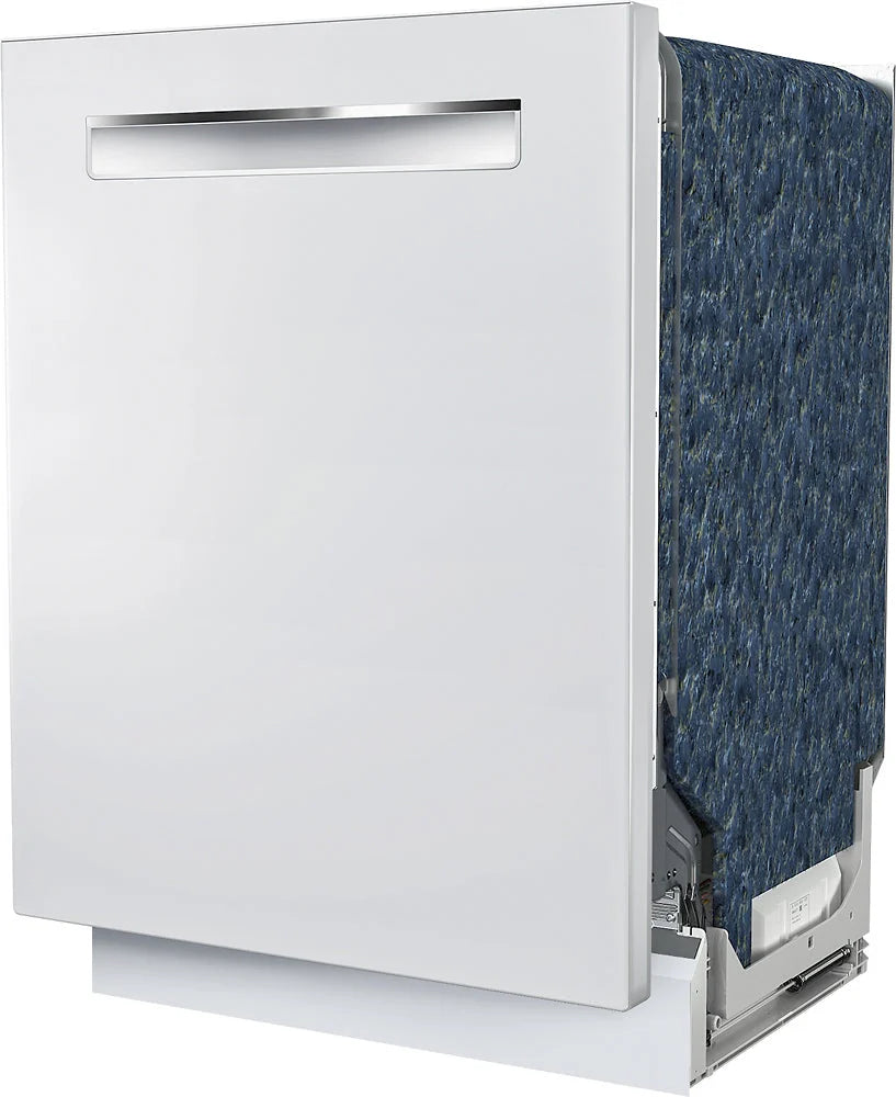 Bosch - 500 Series 24 Pocket Handle Dishwasher with Stainless Steel Tub - White
