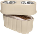 Store-N-Feed Adjustable Raised Dog Bowl, Feeder & Food Storage Containers Large Bowl Stand Adjusts from 8 to 12 (Dog Food Container, Unique Water Dispenser)