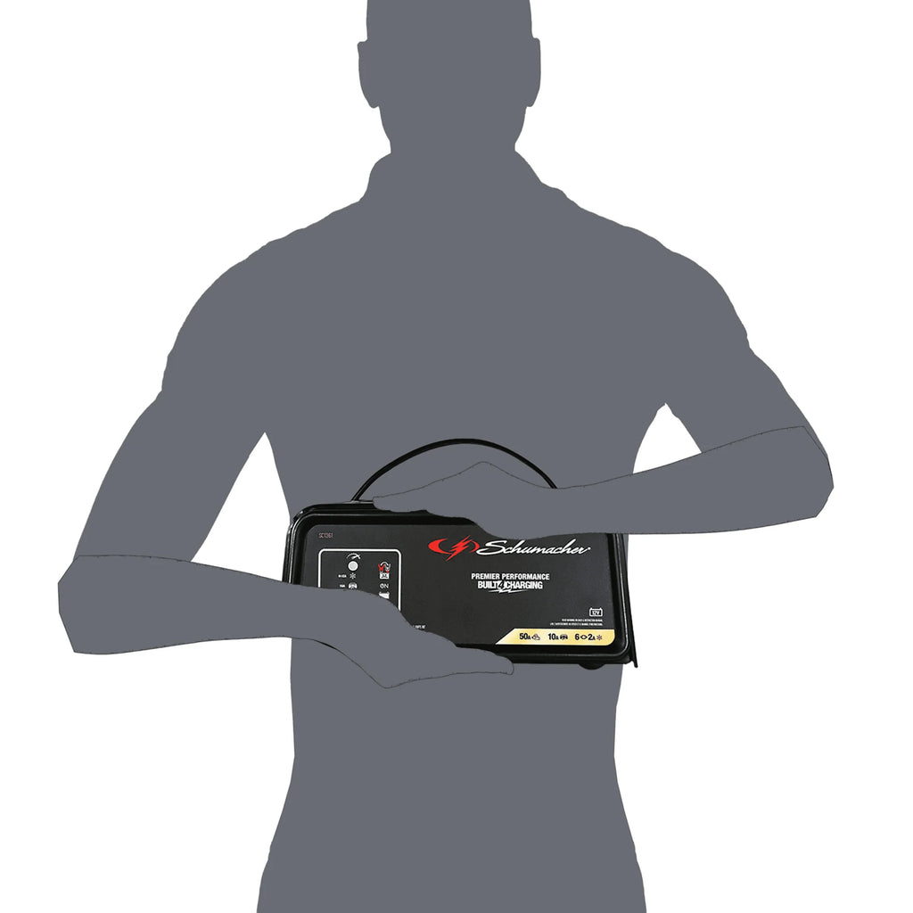 Schumacher 50A 12V Fully Automatic Jump Starter and Battery Charger – New in Box