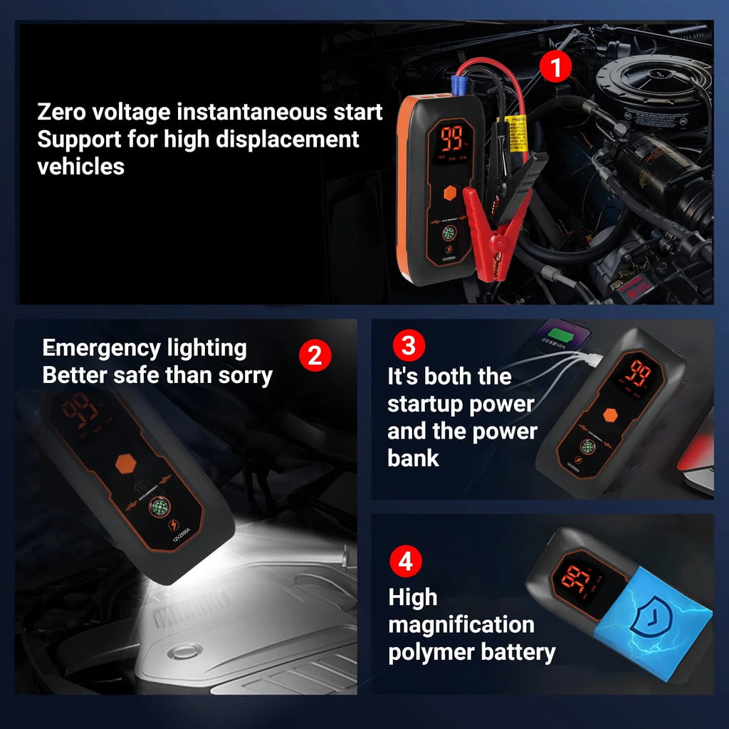 Lepmerk Emergency supply,Supplyauto Portable Car Jump 600a Peak Current 8000mah Supply Portable 12v Supply Car Auto Portable Jump With 600a Situations And Adventures Dn18bank