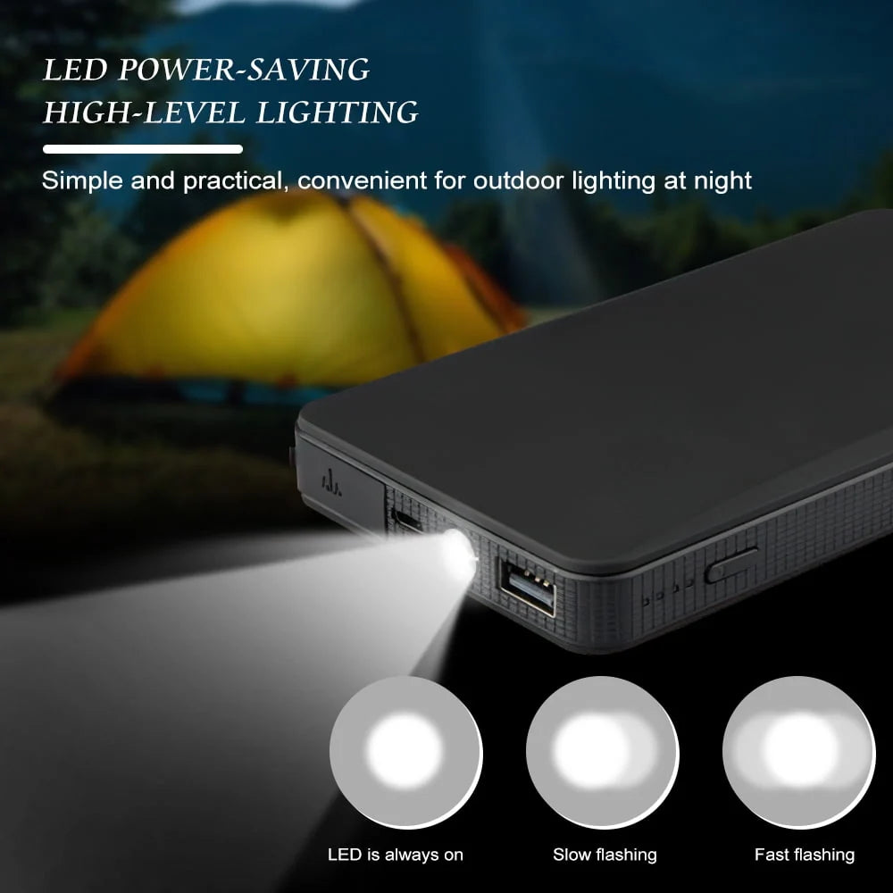 Battery Jump Starter,6000mah 12V Peak Portable Car Battery Charger, For Up To 4.0L Gas Car & 5.0L Diesel Car, With USB Quick Charge And Led Lights, Jump Starter For Phones/Laptop/ Motorcycles, ZJ13