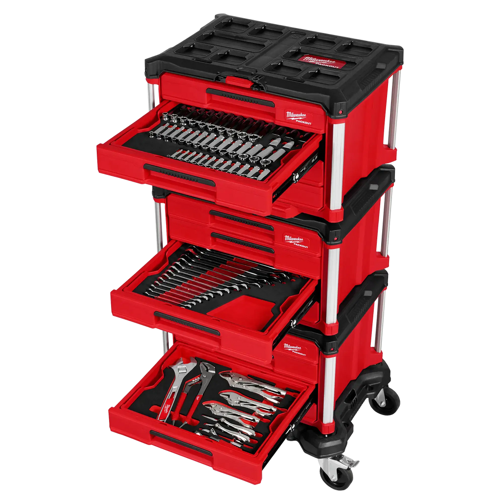 🔥🔥🔥2024 New Super Sale 366-pc Master Mechanics Hand Tool Set with PACKOUTTM Drawers and Dolly