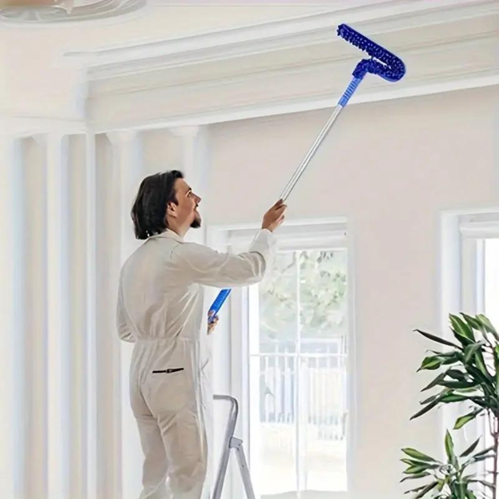Extendable Ceiling Fan Duster with Bendable Microfiber Head and Aluminum  Pole