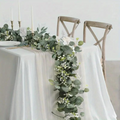 Faux Eucalyptus Garland with Silk Leaves and Flexible Stems, 70.8  Inches