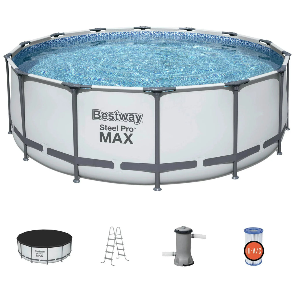 Bestway Steel Pro MAX 14' x 48 Round Above Ground Swimming Pool Set