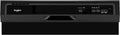 Whirlpool - 24 Front Control Built-In Dishwasher with 1-Hour Wash Cycle, 55dBA - Black
