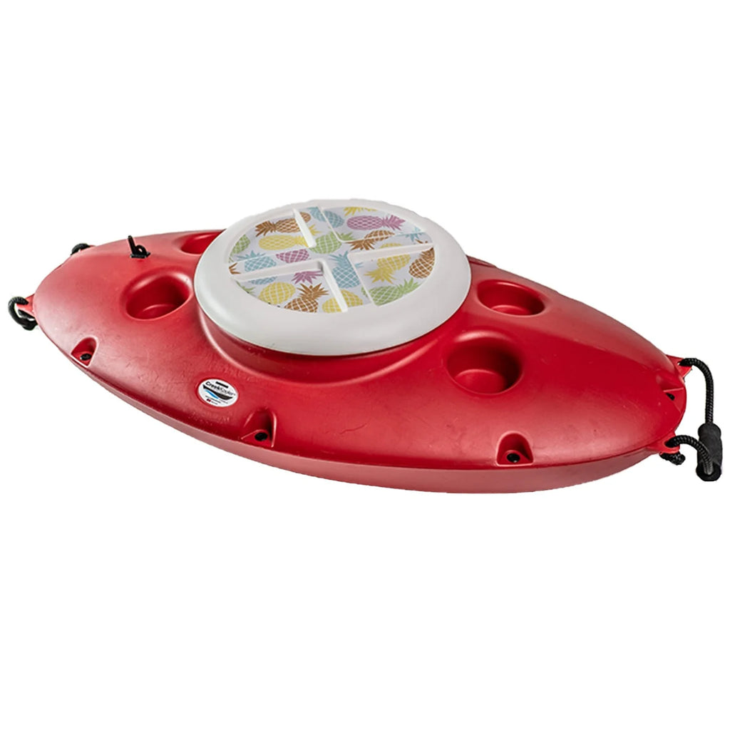 CreekKooler 30 Qt Floating Insulated Beverage Cooler Pull Behind Kayak, Yellow