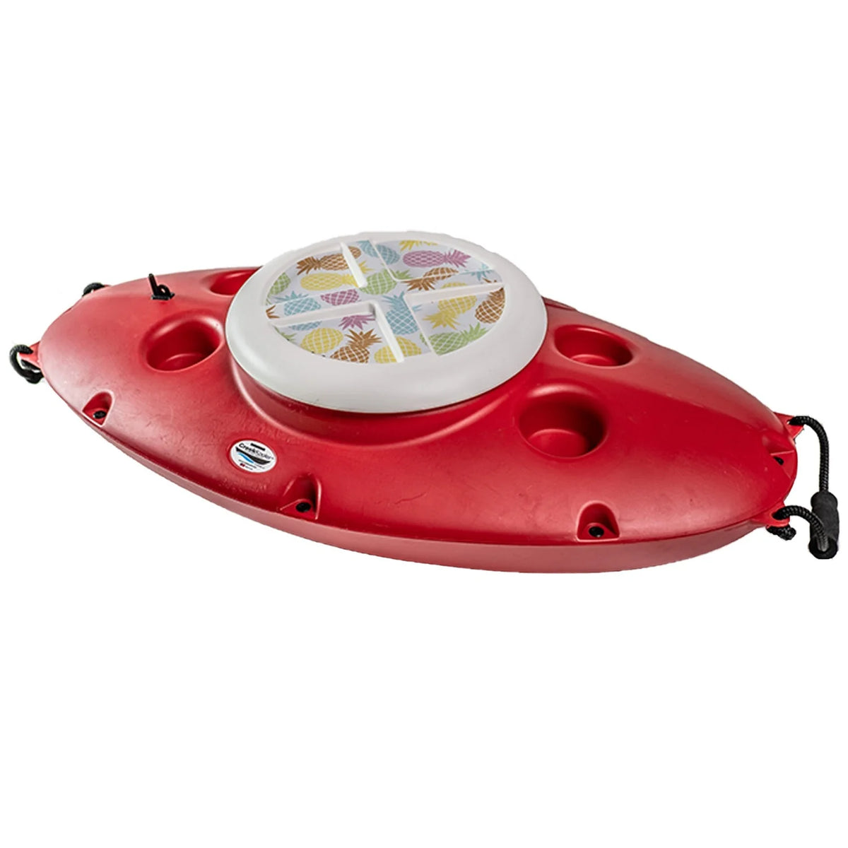CreekKooler 30 Qt Floating Insulated Beverage Cooler Pull Behind Kayak, Yellow