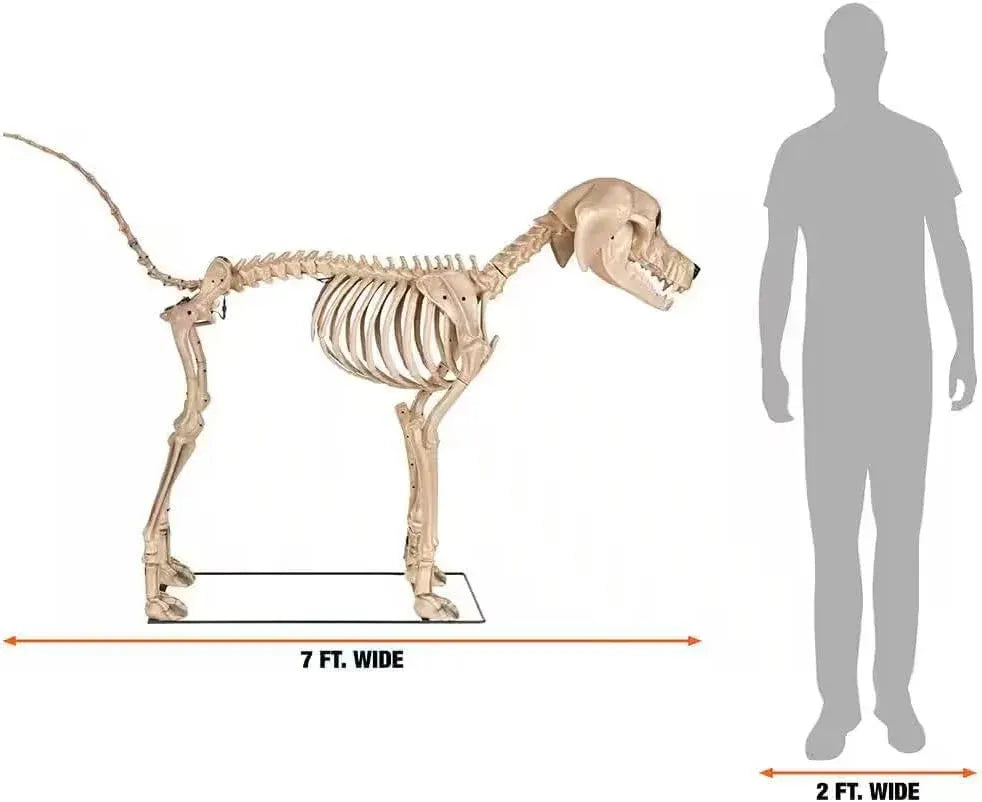Generic Home Accents 7 ft. Skelly's Dog, White