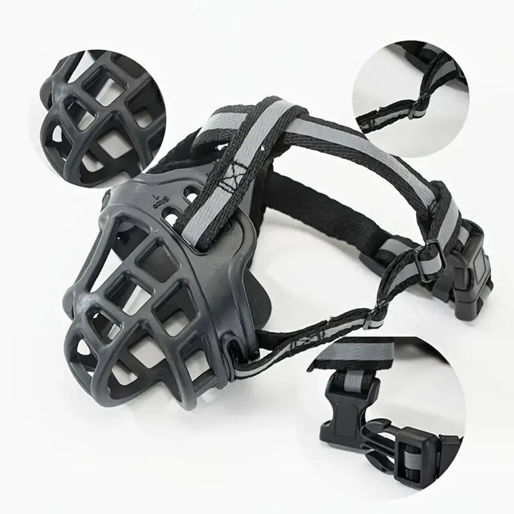 Dog Muzzle with Adjustable Head and Jaw Straps for Reactive  Behavior