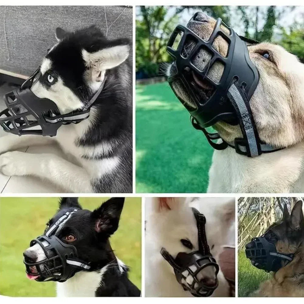 Dog Muzzle with Adjustable Head and Jaw Straps for Reactive  Behavior