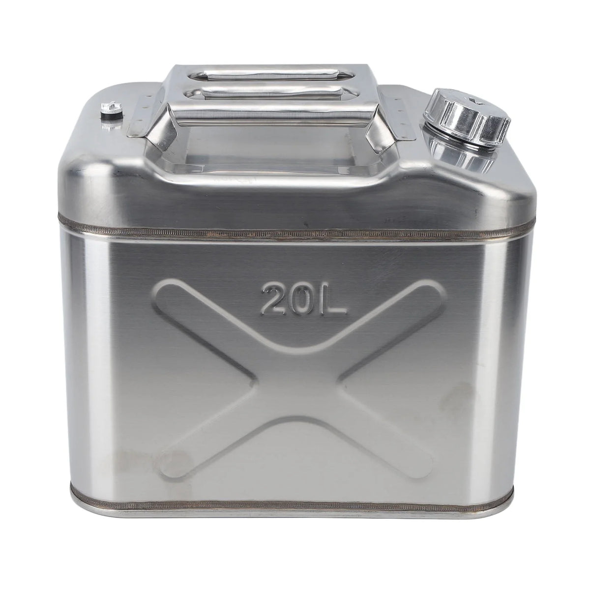Gasoline , Silver 20L Fuel Can Stainless Steel With Handle For Lawn Mowers
