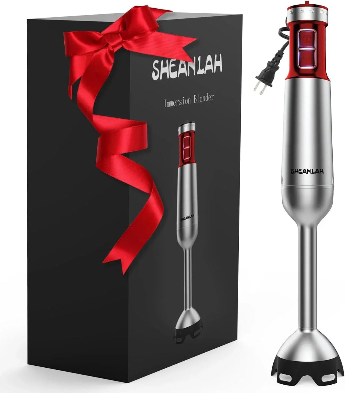 1000W Powerful Immersion Blender handheld, New Update Hand Blender with 25-Speed, Scratch-Resistant Corded Hand Mixer with Heavy-Duty Copper Brushless Motor and Gift Box