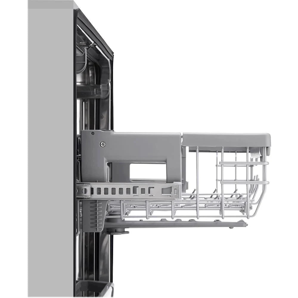 LG - 24 Top Control Built-In Smart WiFi-Enabled Dishwasher with Steam, 3rd Rack and Stainless Steel Tub - Black stainless steel