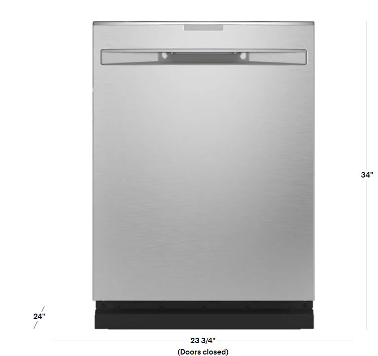 GE Profile - Top Control Built-In Stainless Steel Tub Dishwasher with 3rd Rack and Microban, 42dBA - Stainless steel