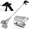 Dog Pooper Scooper for Yard - 38 Lightweight Ergonomic Handle, Rust-Resistant Aluminum, Jaws Technology Poop Scooper for Dogs