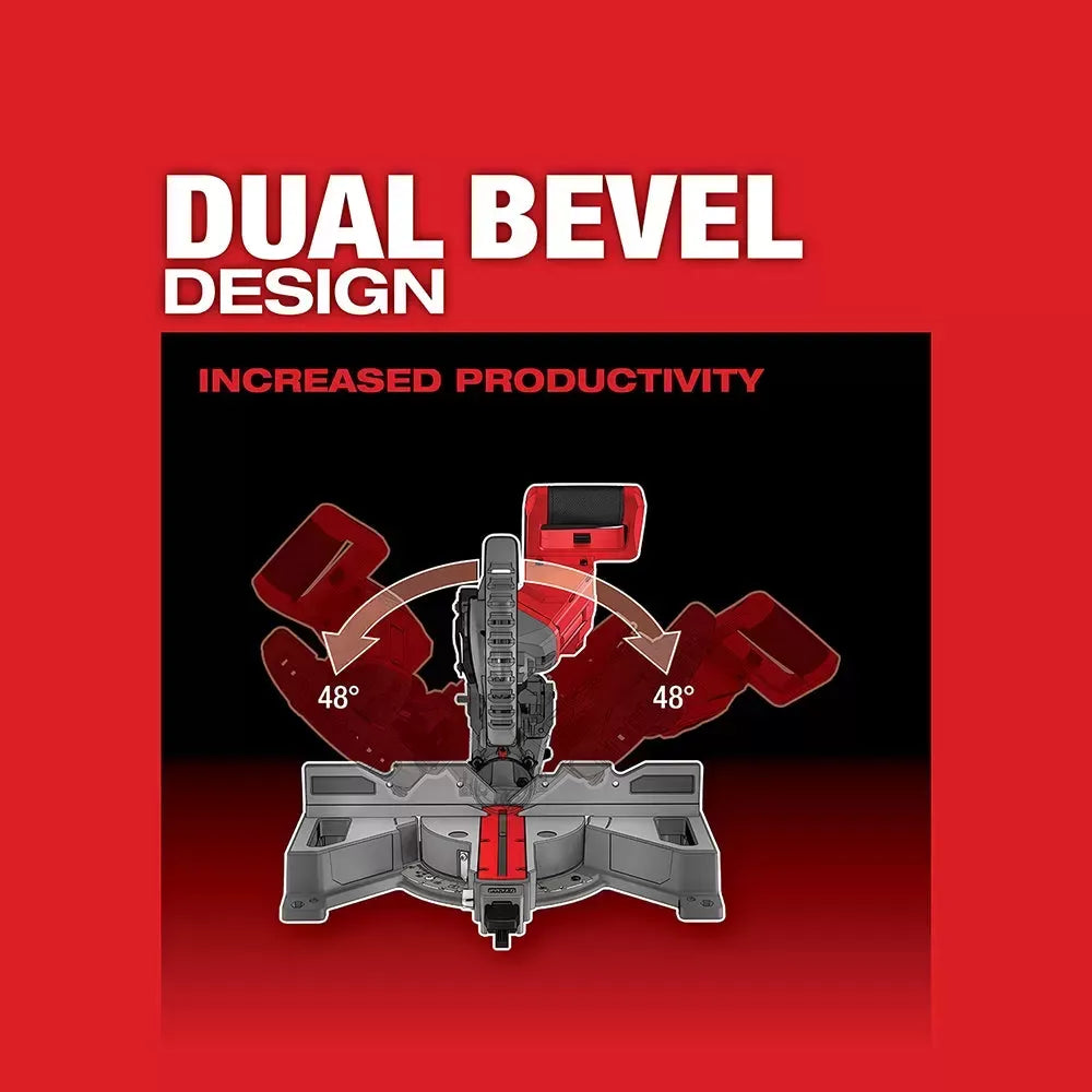 Milwaukee 2733-20 M18 FUEL 18V 7-1/4 Dual Bevel Sliding Miter Saw - Bare Tool