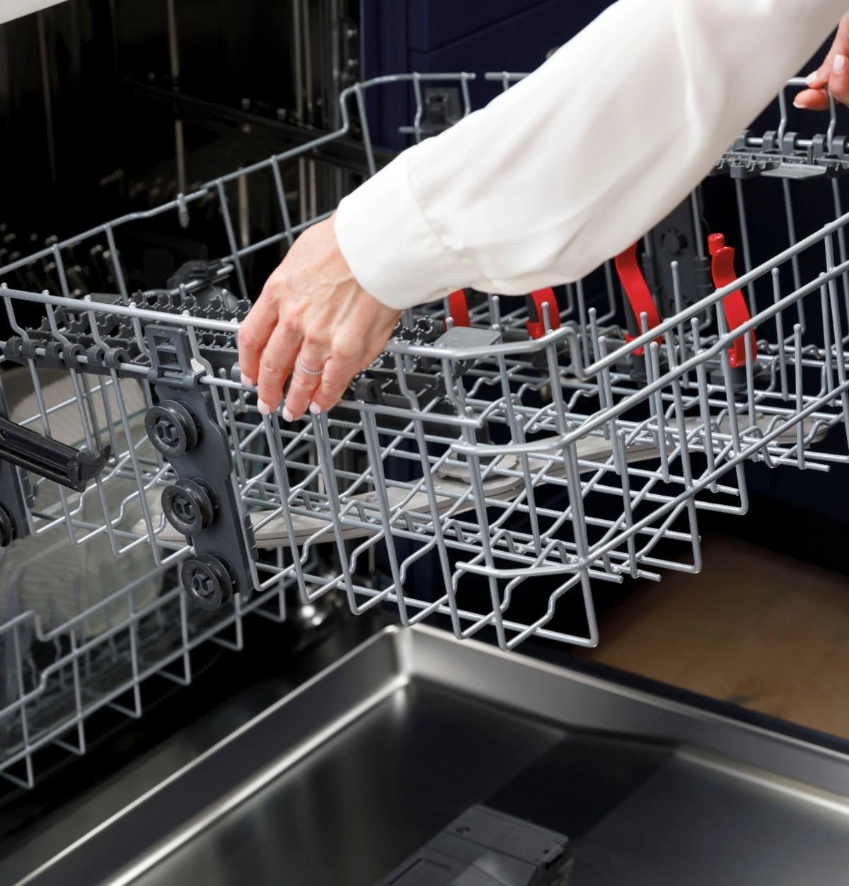 GE - Top Control Built-In Dishwasher with Stainless Steel Tub, 48 dBA - Slate