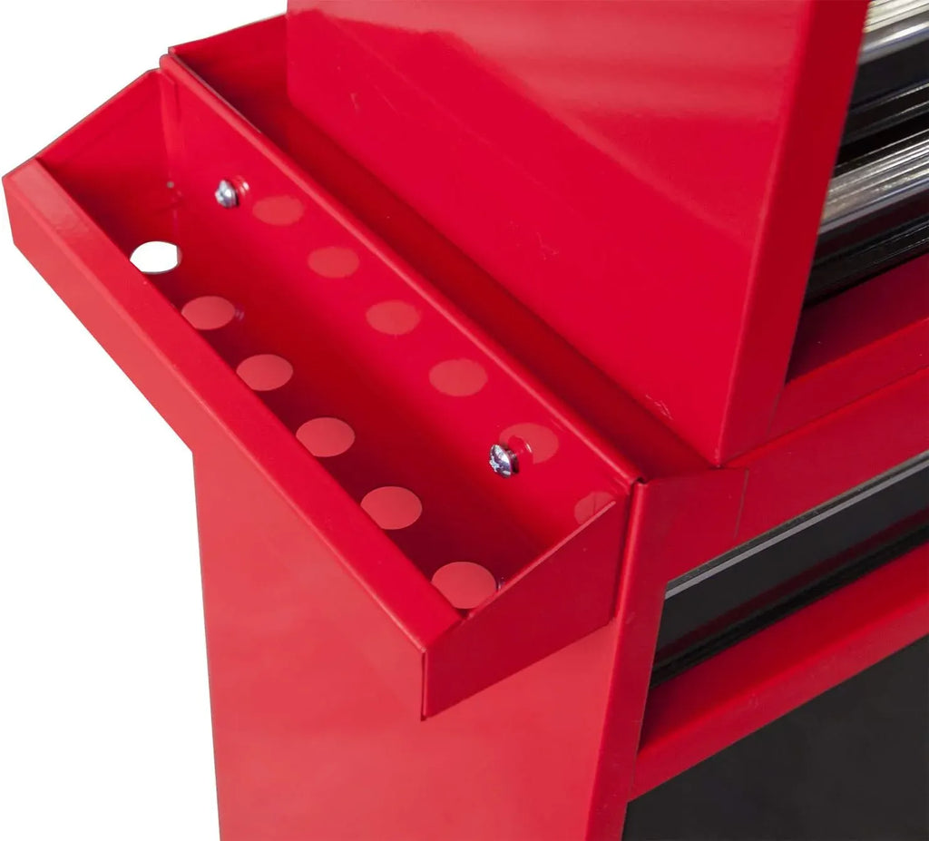 Torin ATBT1204B-RB Rolling Garage Workshop Organizer: Detachable 4 Drawer Tool Chest with Large Storage Cabinet and Adjustable Shelf, 10.98 D x 20.31 W x 40.4 H, Red/Black
