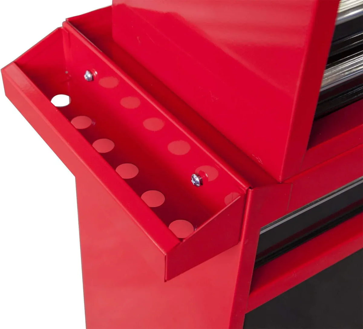 Torin ATBT1204B-RB Rolling Garage Workshop Organizer: Detachable 4 Drawer Tool Chest with Large Storage Cabinet and Adjustable Shelf, 10.98 D x 20.31 W x 40.4 H, Red/Black