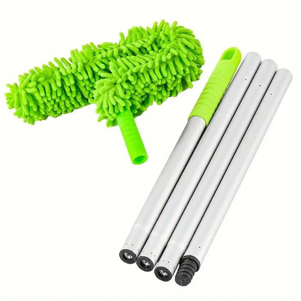 Extendable Ceiling Fan Duster with Bendable Microfiber Head and Aluminum  Pole