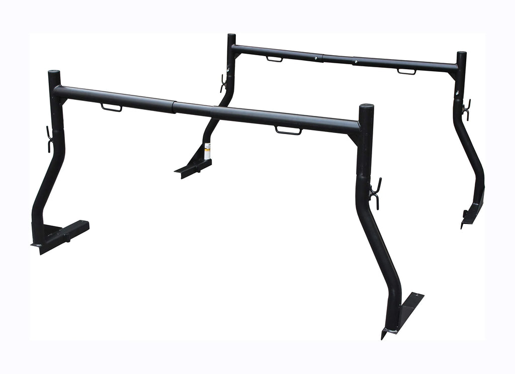 MaxxHaul 50241 Adjustable Steel Pick Up Truck Ladder Utility Racks-Pair, Black