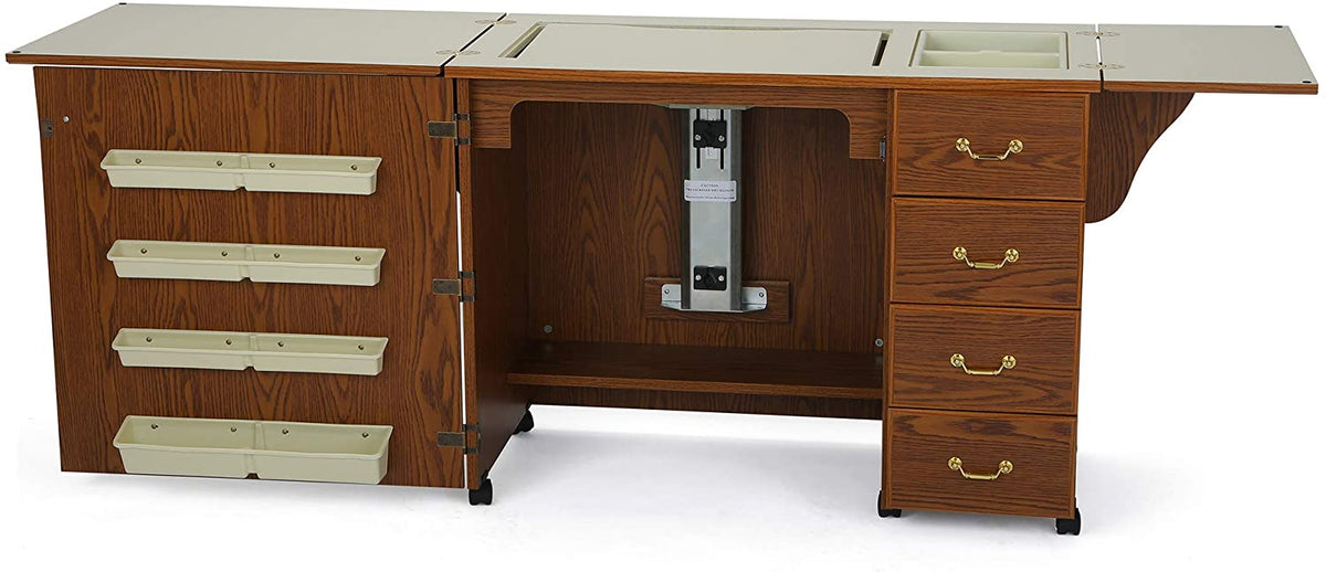 353 Sewing Cabinet with Airlift and Storage, Black