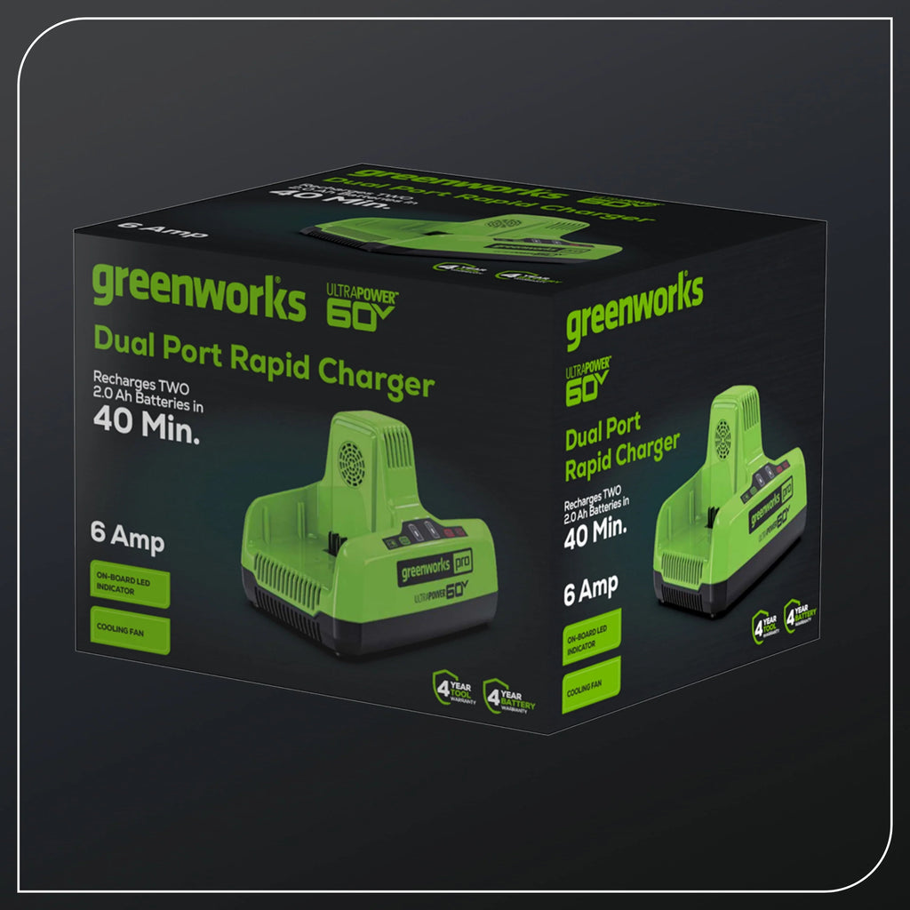 Greenworks 60V 6 Amp Dual-Port Rapid Charger 1807902