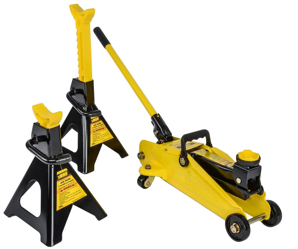 Hydraulic Utility Floor Jack & Stands Heavy Gauge Steel Frames