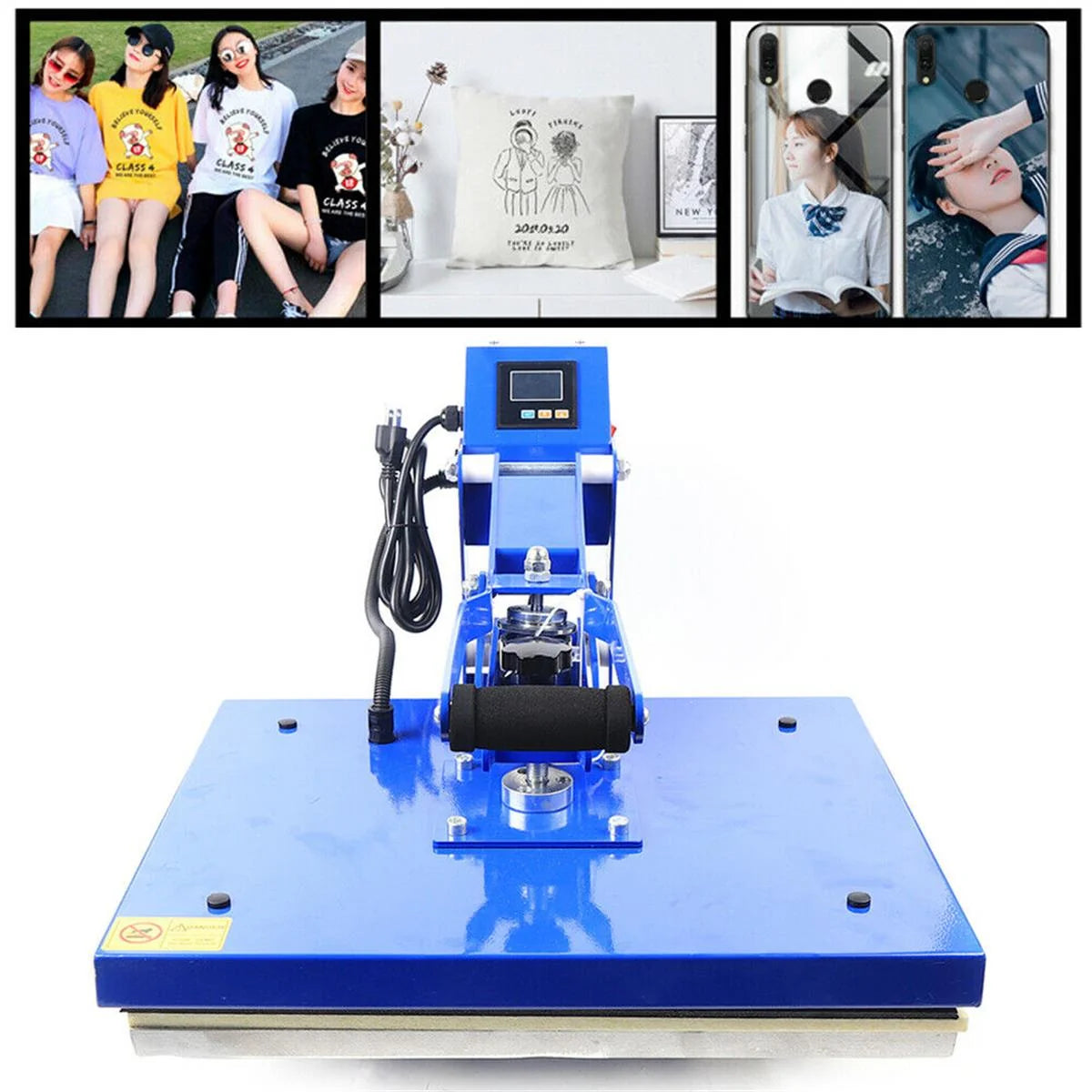 WUZSTAR Auto Open Heat Press Transfer,Clamshell Base T-shirt Sublimation Machine 16x20