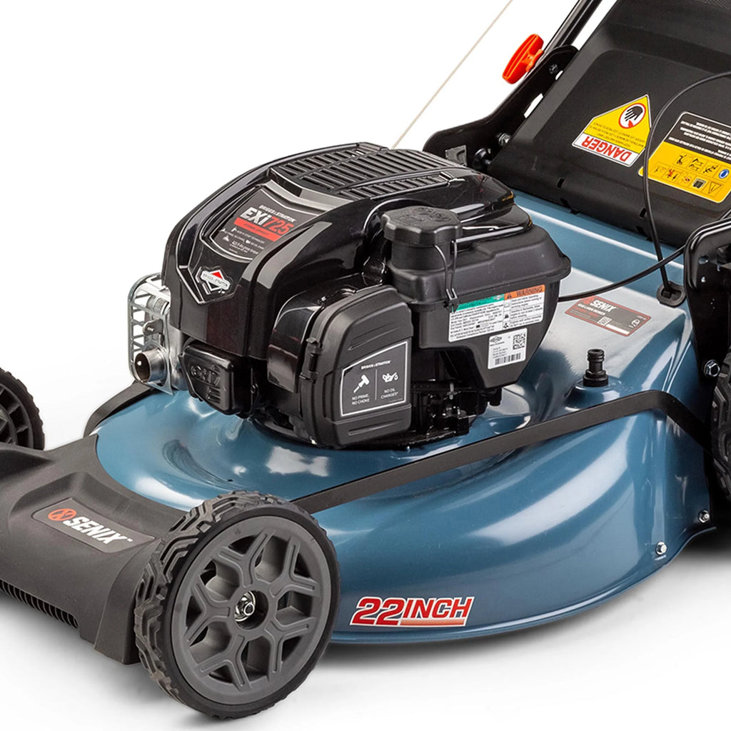 SENIX 22in 163cc 4-Cycle Gas Self-Propelled Mower, 3-in-1, Variable Speed, 11in Rear Wheels, LSSG-H2