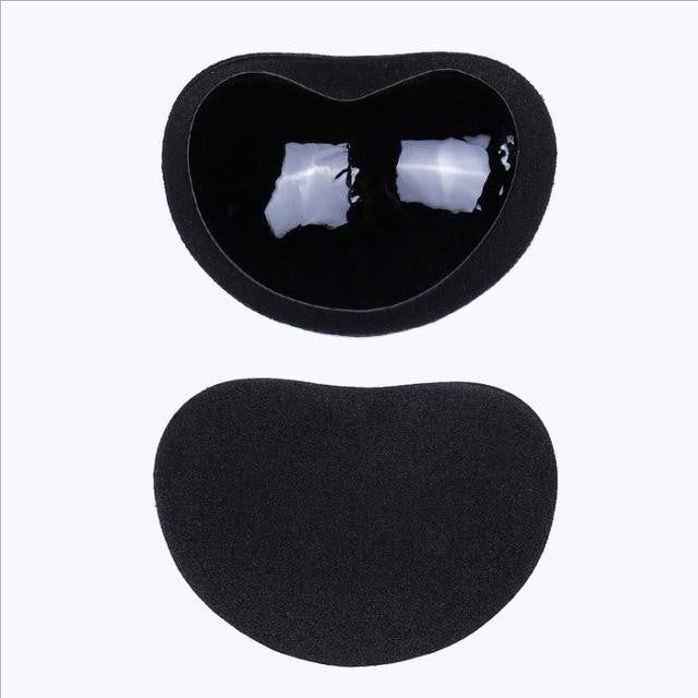 Adhesive Bikini Pads with Molded Shape and Silicone Coating,  Reusable