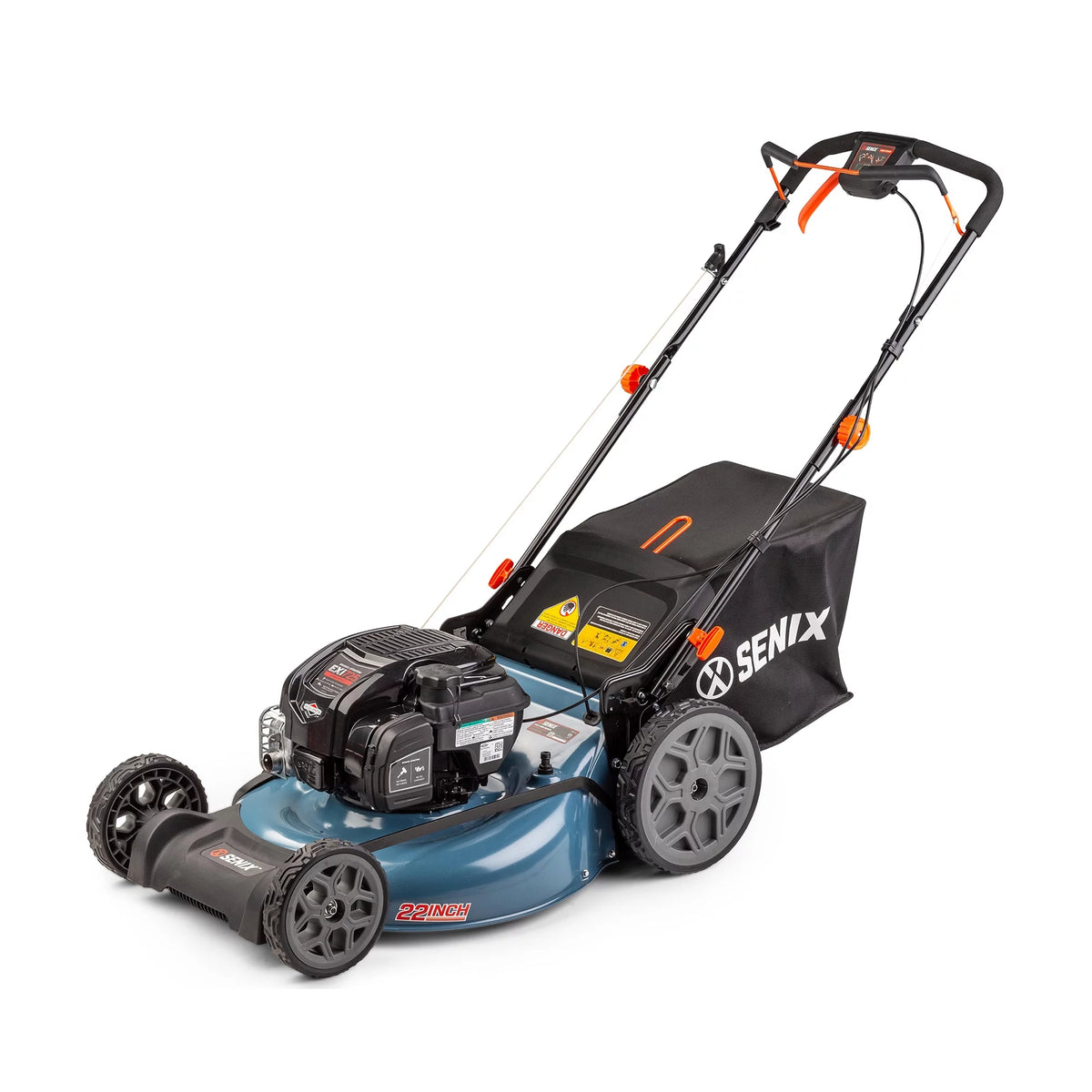 SENIX 22in 163cc 4-Cycle Gas Self-Propelled Mower, 3-in-1, Variable Speed, 11in Rear Wheels, LSSG-H2
